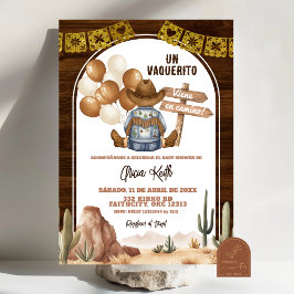 Spanish Mexican Wild West Cowboy Baby Shower 招待状