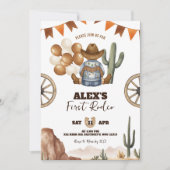 Spanish Mexican Wild West Cowboy First Rodeo 招待状 (正面)