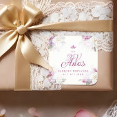 Spanish Mis XV Exquisite Floral Orchids Bouquets スクエアシール