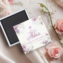 Spanish Mis XV Exquisite Floral Orchids Bouquets マグネット