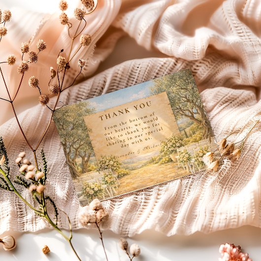 Spanish Olive Grove Wedding サンキューカード