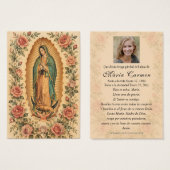 Spanish Our Lady of Guadalupe Funeral Memorial  (正面&裏面)