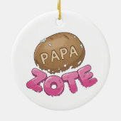 Spanish Papa Zote Soap Ornament セラミックオーナメント (裏面)