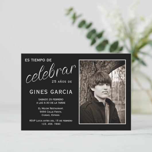 Spanish Photo Birthday 招待状 (スタンド正面)