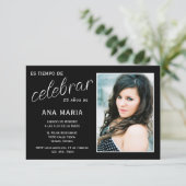 Spanish Photo Feminine Birthday 招待状 (スタンド正面)