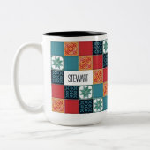 Spanish Portuguese Azulejos Tiles Custom Name Mug ツートーンマグカップ (左)