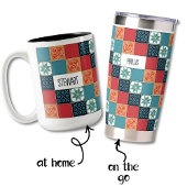 Spanish Portuguese Azulejos Tiles Custom Name Mug ツートーンマグカップ