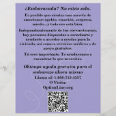 Spanish Pregnancy Help/After Abortion Care Flyer チラシ (正面)