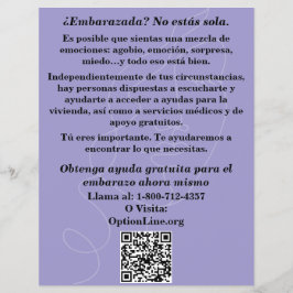 Spanish Pregnancy Help/After Abortion Care Flyer チラシ