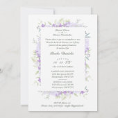 Spanish Quinceañera Photo Flower Branches 招待状 (裏面)