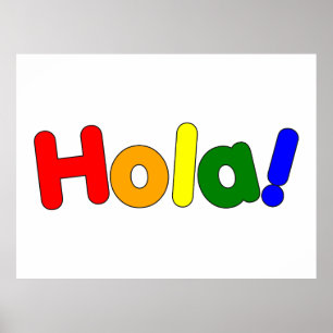 Spanish Rainbow Hello : Espanol Iris Hola ポスター