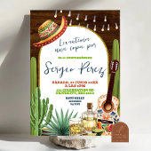 Spanish Raise a glass for Tequila Birthday 招待状