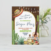 Spanish Raise a glass for Tequila Birthday 招待状 (スタンド正面)