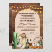 Spanish Rustic Wood whiskey Cowboy  Adult Man 招待状 (正面/裏面)