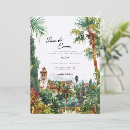 Spanish Spain Wedding Invitation 招待状 (スタンド正面)