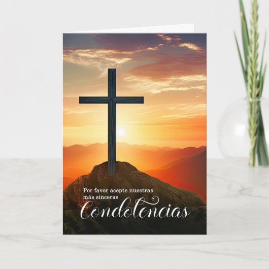 Spanish Sympathy Con Simpatia Sunset Cross カード (正面)