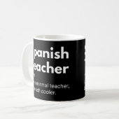 Spanish Teacher Funny Educator Definition コーヒーマグカップ (正面左)