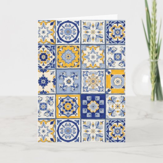 Spanish Tile Watercolor カード (正面)