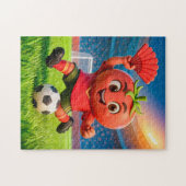 Spanish tomato soccer player on vibrant stadium fi ジグソーパズル (横)