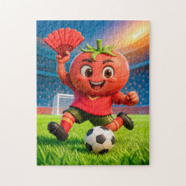 Spanish tomato soccer player on vibrant stadium fi ジグソーパズル