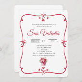 Spanish Valentines day  招待状 (正面/裏面)