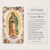 Spanish Virgin Mary Holly Religious Prayer Card (正面&裏面)