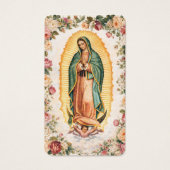 Spanish Virgin Mary Holly Religious Prayer Card (正面)