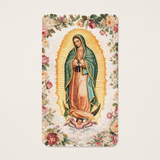 Spanish Virgin Mary Holly Religious Prayer Card (正面)