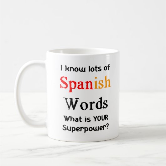 spanish words コーヒーマグカップ (左)