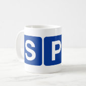 Spankerの記号の冗談 コーヒーマグカップ (正面左)