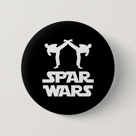 Spar Wars mma空手テコンドーボクシング武術芸術 缶バッジ (正面)