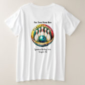 SPARETIMESブラックレターウィメンズプラスサイズTシャツ プラスサイズTシャツ (デザイン裏面)