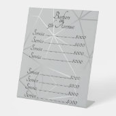 SparkをオンにしたClassy Silver/Grayの幾何線 台座サイン (正面)