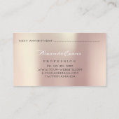 SparkグリッターバラSpark爪、 ネイルアーティストスタイリスト 予約カード (裏面)