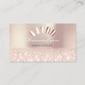 SparkグリッターバラSpark爪、 ネイルアーティストスタイリスト 予約カード (正面)