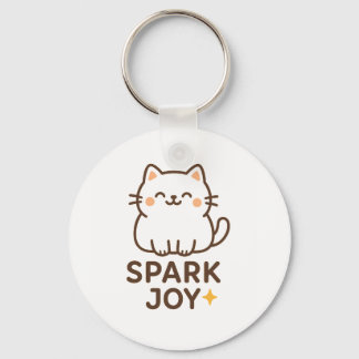 Spark Joy Cat Keyring - Pastelかわいい美学Gif キーホルダー