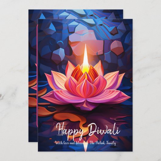 Spark of Grace Diwali card 招待状 (正面/裏面)