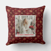 Spark Victorian Angel Red and Gold Holiday Gift Pi クッション (裏面)