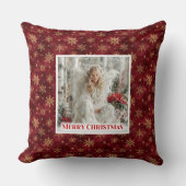 Spark Victorian Angel Red and Gold Holiday Gift Pi クッション (正面)