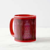 Sparkelingのピンクのクリスマスのオーナメントのギフトのマグ マグカップ (正面左)