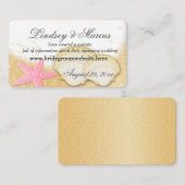 Sparkleビーチ結婚式情報カード エンクロージャーカード (正面/裏面)