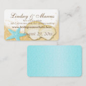 Sparkleビーチ結婚式情報カード エンクロージャーカード (正面/裏面)