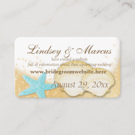 Sparkleビーチ結婚式情報カード エンクロージャーカード