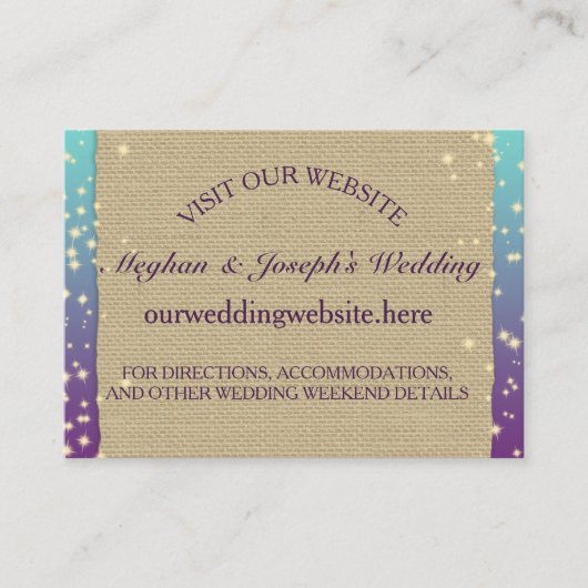 Sparkle素朴の情結婚報挿入 エンクロージャーカード (正面)