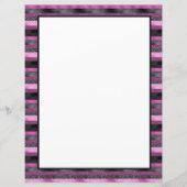 Sparkle Chic Pink Black Glitter Stripe Personalize (裏面)