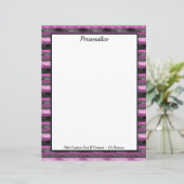 Sparkle Chic Pink Black Glitter Stripe Personalize (スタンド正面)