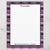 Sparkle Chic Pink Black Glitter Stripe Personalize (正面)
