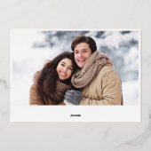 Sparkle Christmas 2 PHOTO Greetingバラ金ゴールド 箔シーズンカード (裏面)