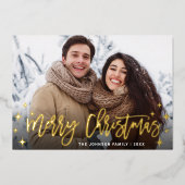 Sparkle Christmas 3 PHOTO Greeting金ゴールド 箔シーズンカード (正面)