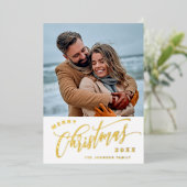 Sparkle Christmas 5 PHOTO金ゴールド 箔シーズンカード (立ち正面)